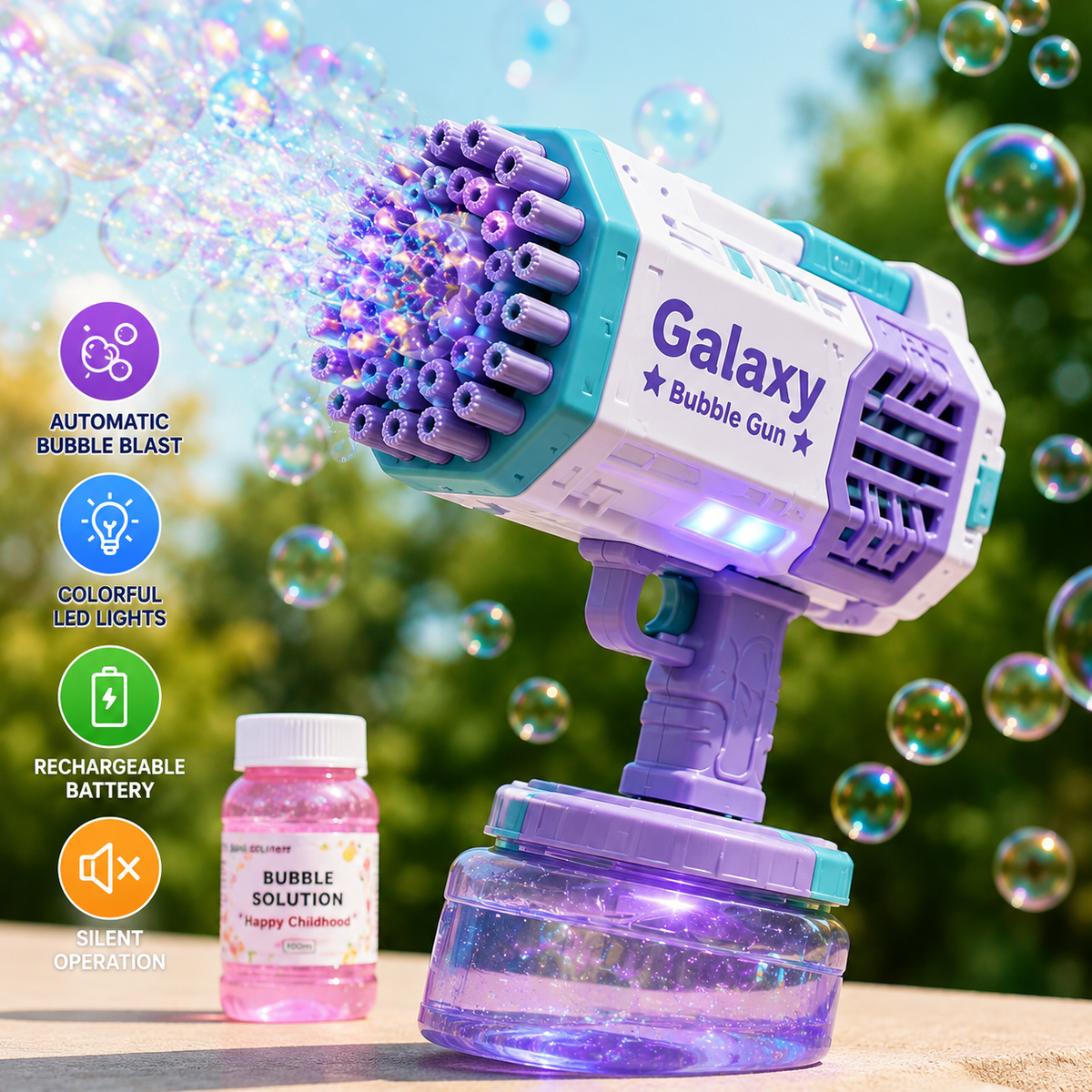 Little Galaxy Automatic Bubble Gun for Kids
