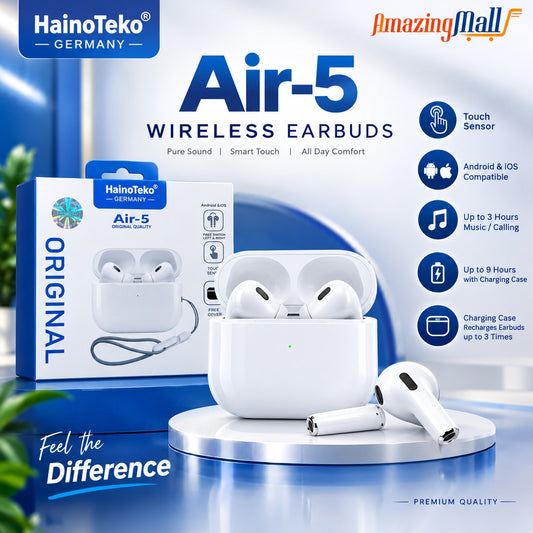 HainoTeko Germany Air-5 True Wireless Earbuds with Touch Sensor | Amazing Mall